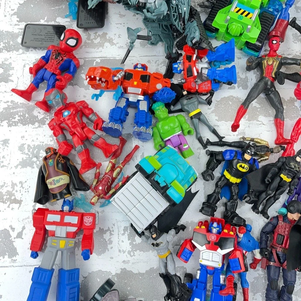 Super Hero Action Figure Lot Bundle Transformers Batman Hulk Marvel Reseller